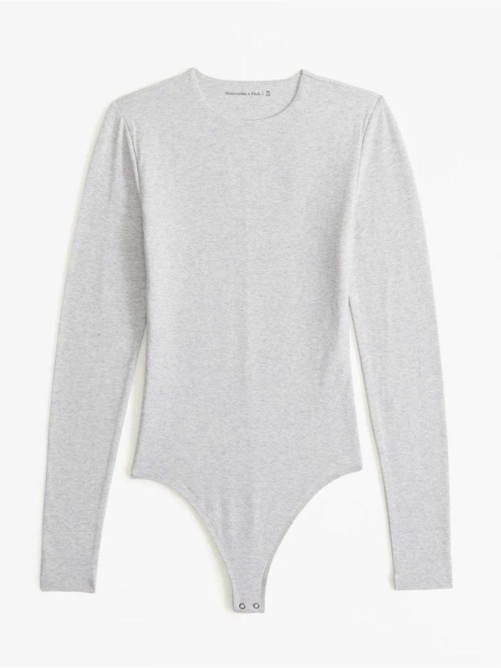 Abercrombie Double-Lined Long Sleeve Bodysuit Grey, size M, like new!